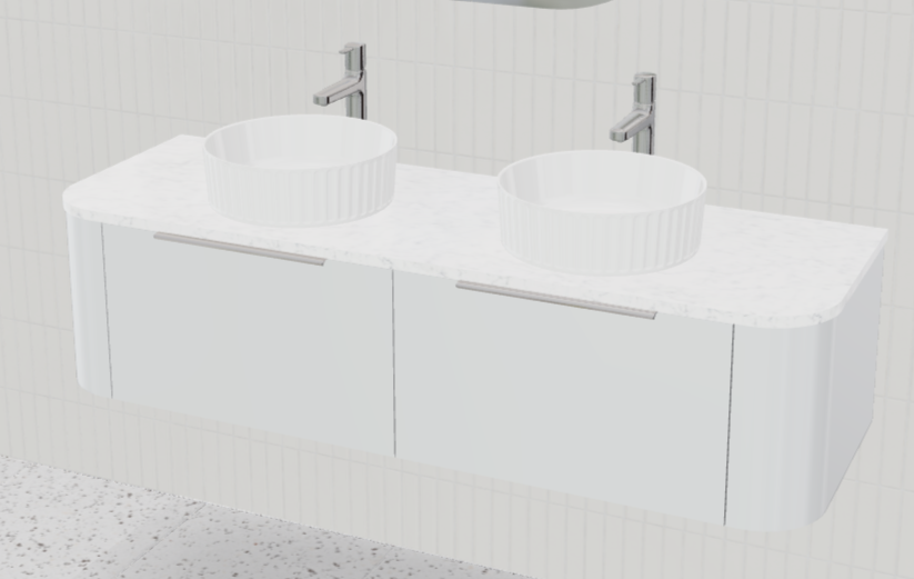 Santos Flat Vanity with Silksurface Top