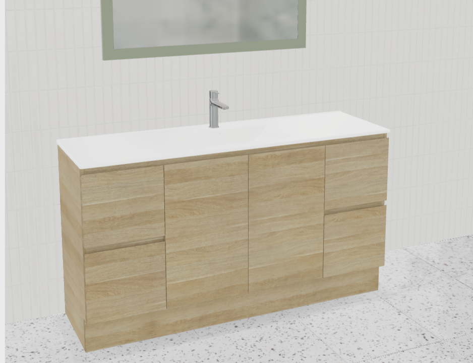 Nevada Vanity with Mineral Composite Top