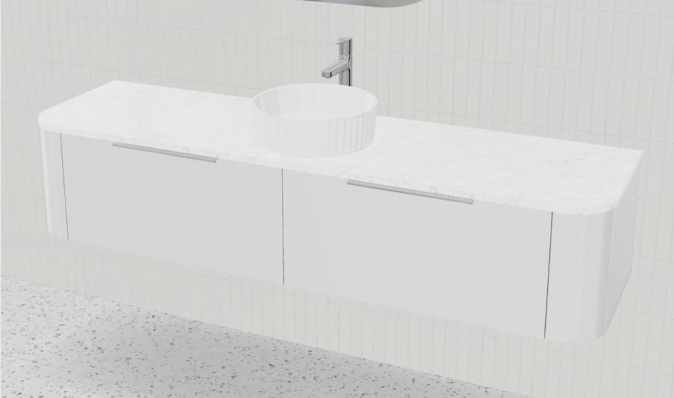 Santos Flat Vanity with Silksurface Top