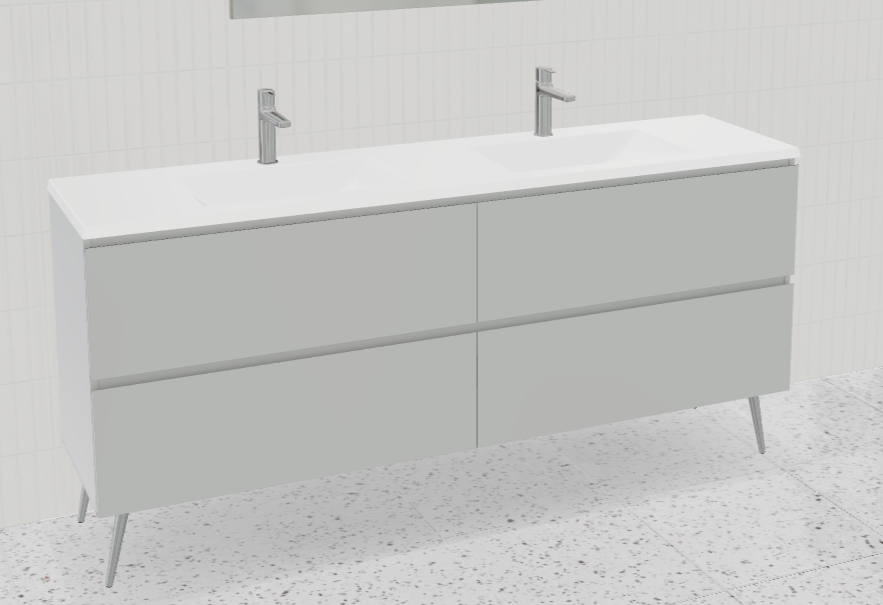 Nevada Plus Vanity with Mineral Composite Top
