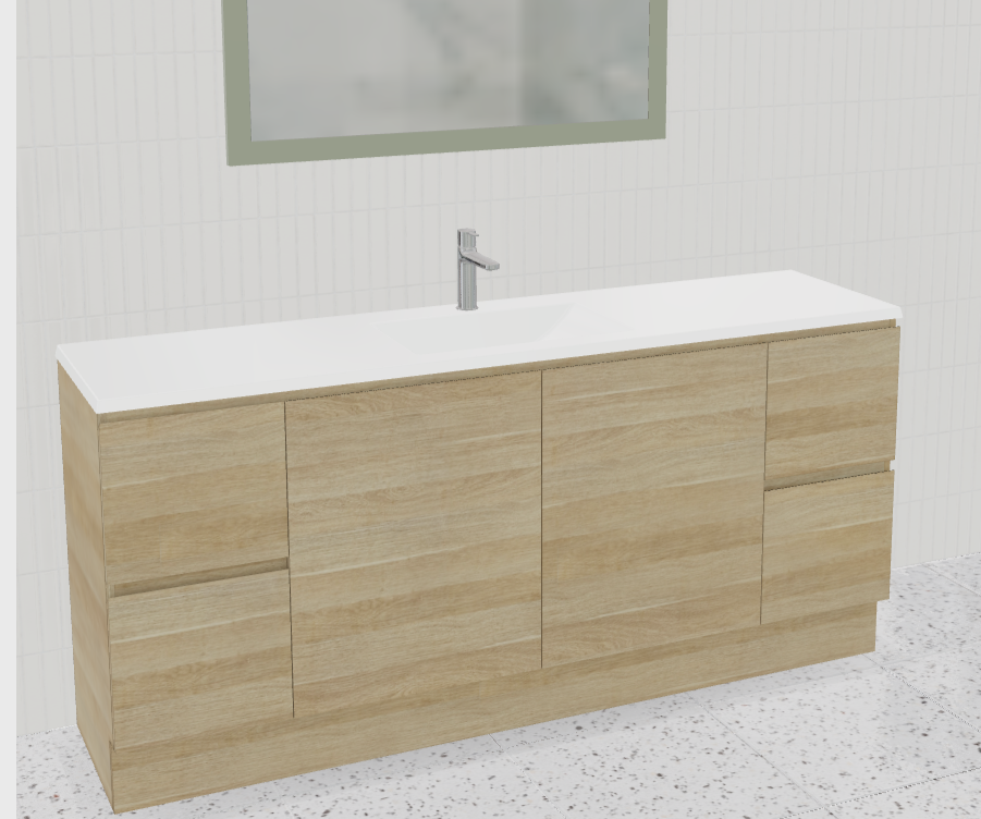 Nevada Vanity with Mineral Composite Top