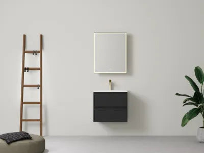 Hamilton Slim Matte Black Vanity By Lukka