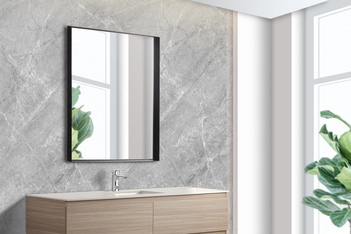 Qubist Black Framed Mirror