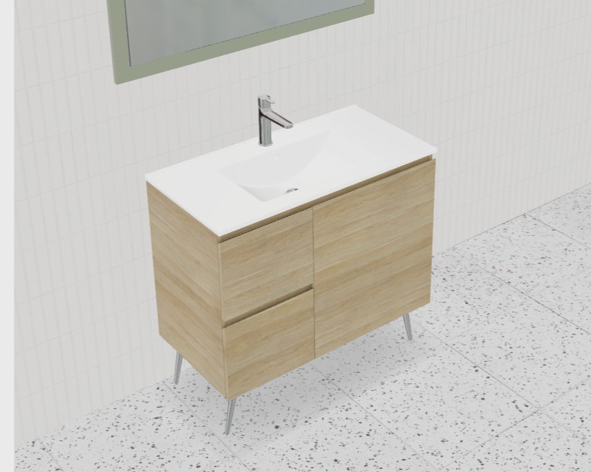 Nevada Vanity with Mineral Composite Top