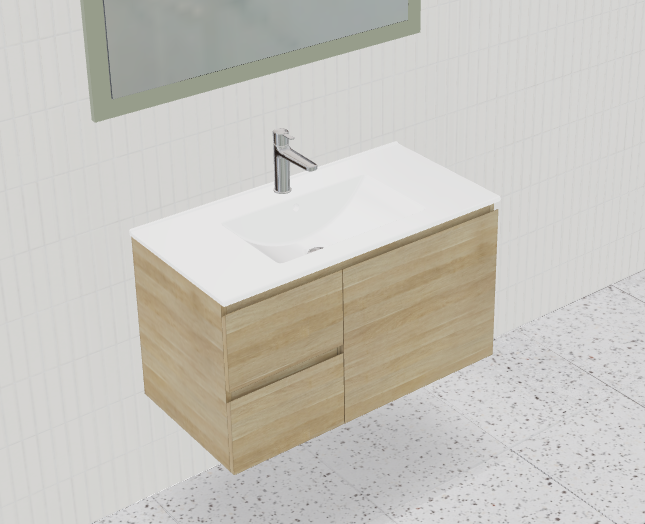 Nevada Vanity with Mineral Composite Top