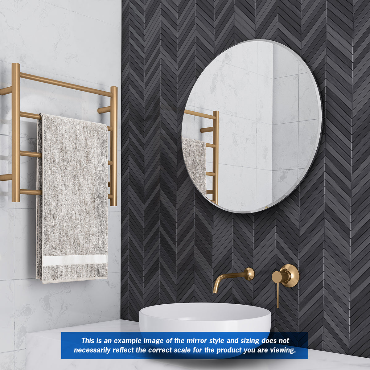 Kent Round Frameless Bevel Edge Mirror