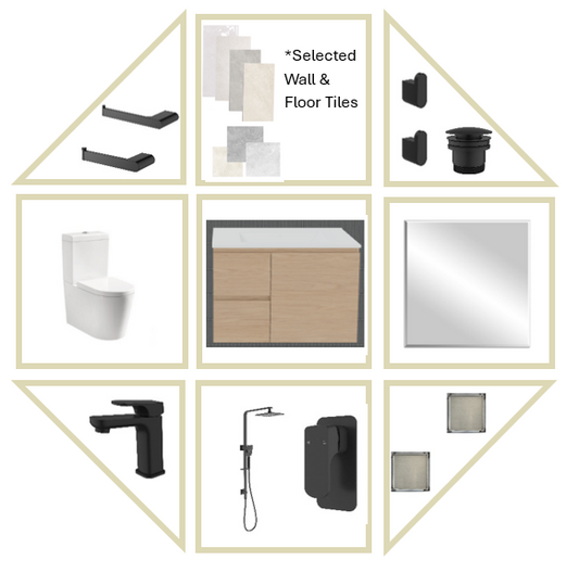 Rose En-suite Bathroom Package With Tiles