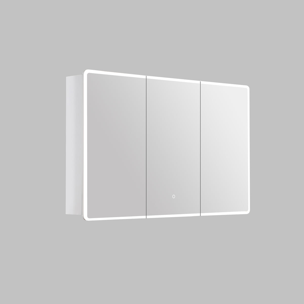 Avola PVC LED Mirror Matte White Cabinet 1200mm Soft Close