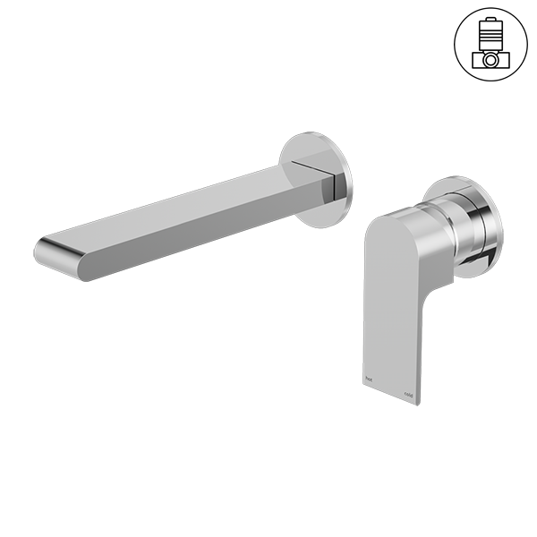 Bianca Wall Basin Mixer Separate Black Plate By Nero Tapware