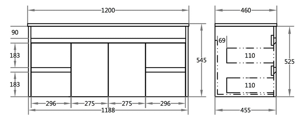 Avis Wall Hung Vanity