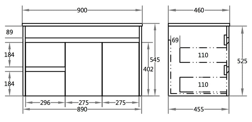 Avis Wall Hung Vanity
