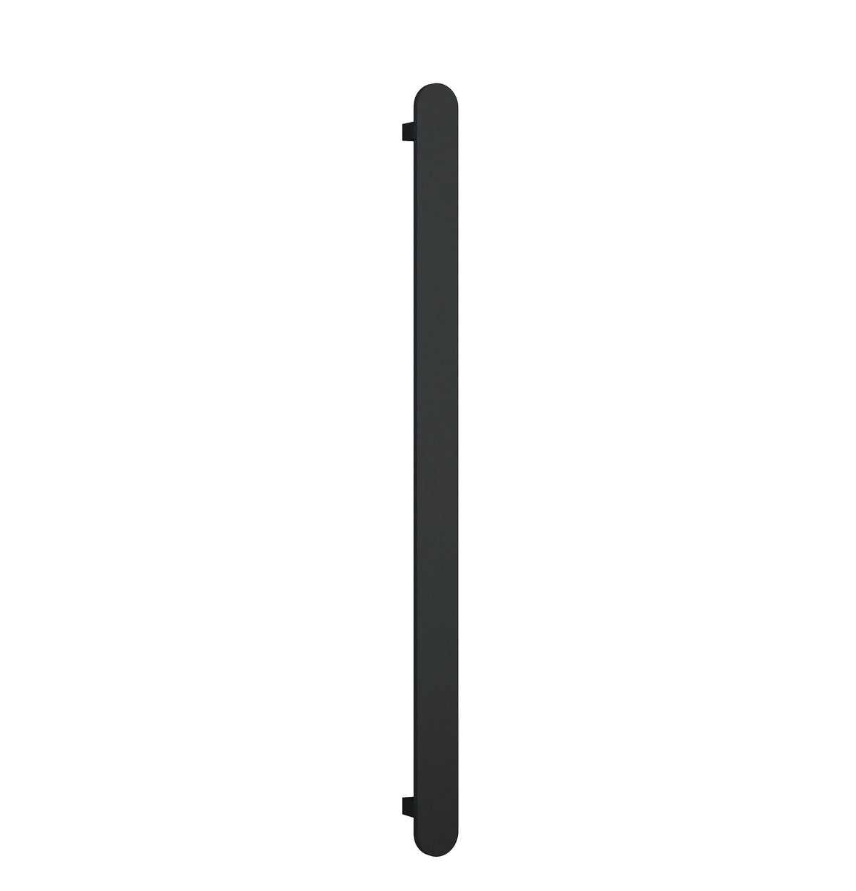 Thermorail Pill Shape Vertical Heated Bar Matt Black Coated