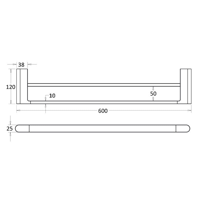 Flores Double Towel Rail