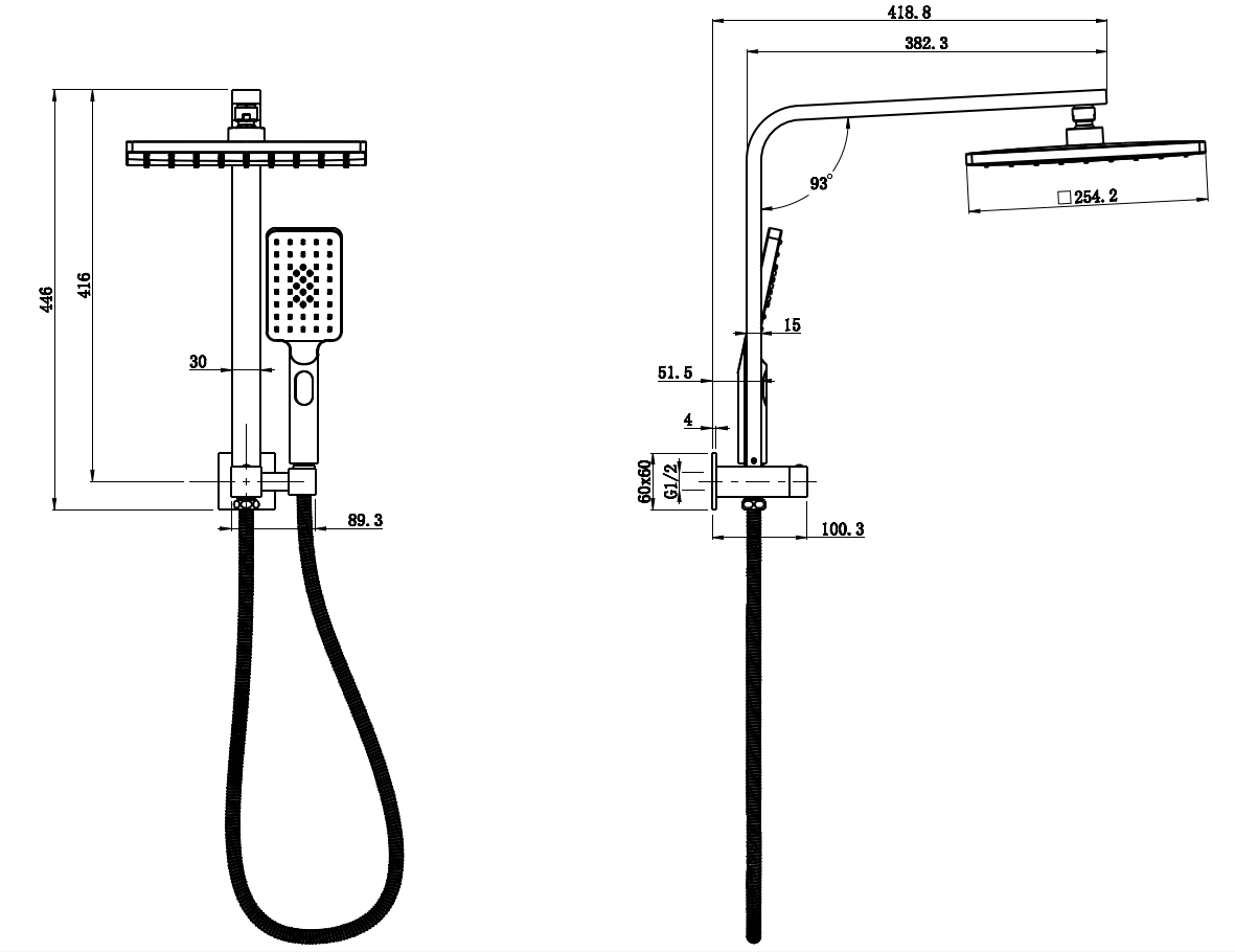 Sando Mini Combination Shower
