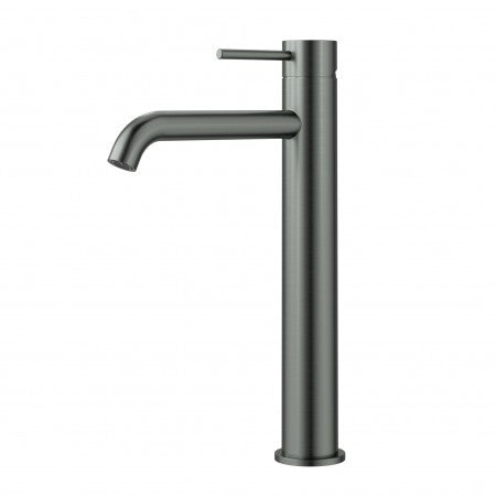 Mia SS Slim Tall Curved Spout Basin Mixer