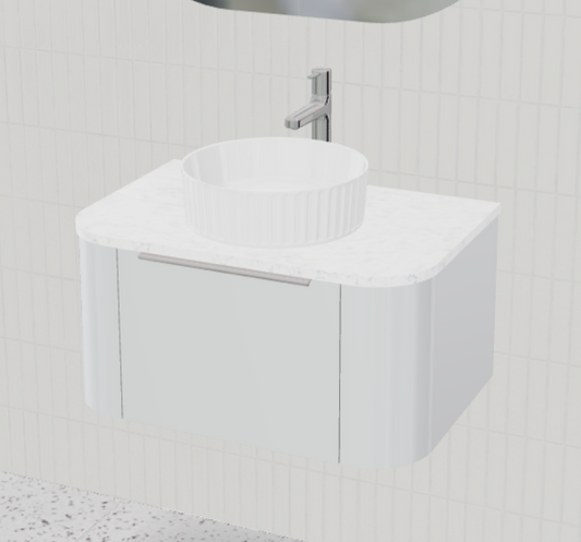 Santos Flat Vanity with Silksurface Top