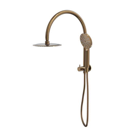 Archie Short Shower Combination Multifunction Handpiece 200mm Round Head Aged Bronze