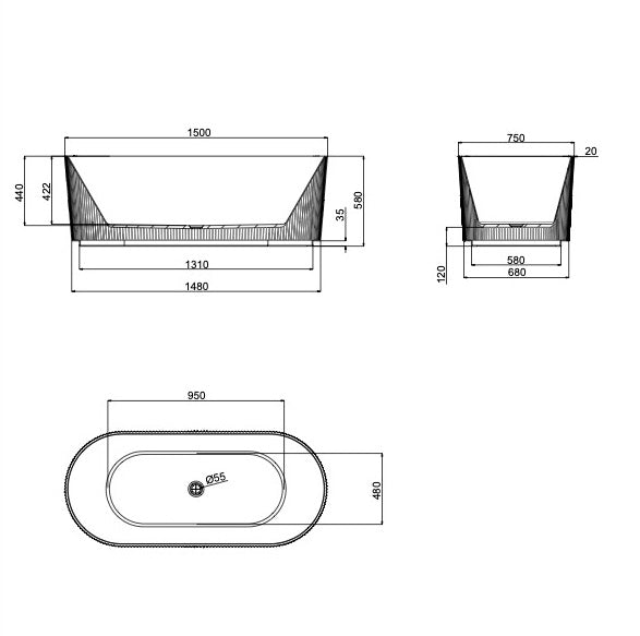 Cleo 1500 Freestanding Bath