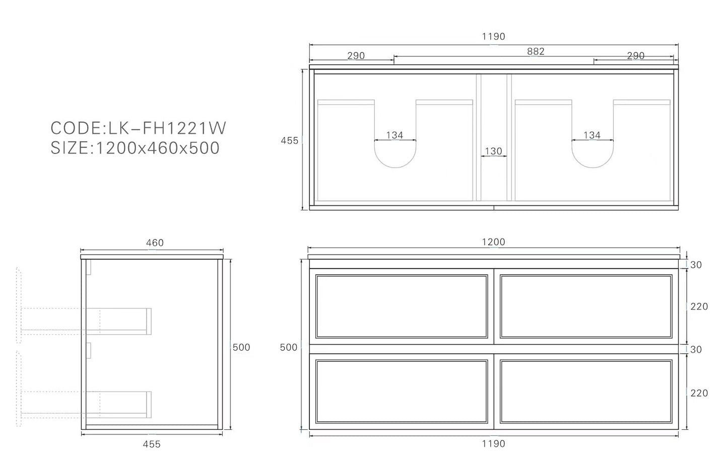 Hamilton Slim Matte White Vanity By Lukka