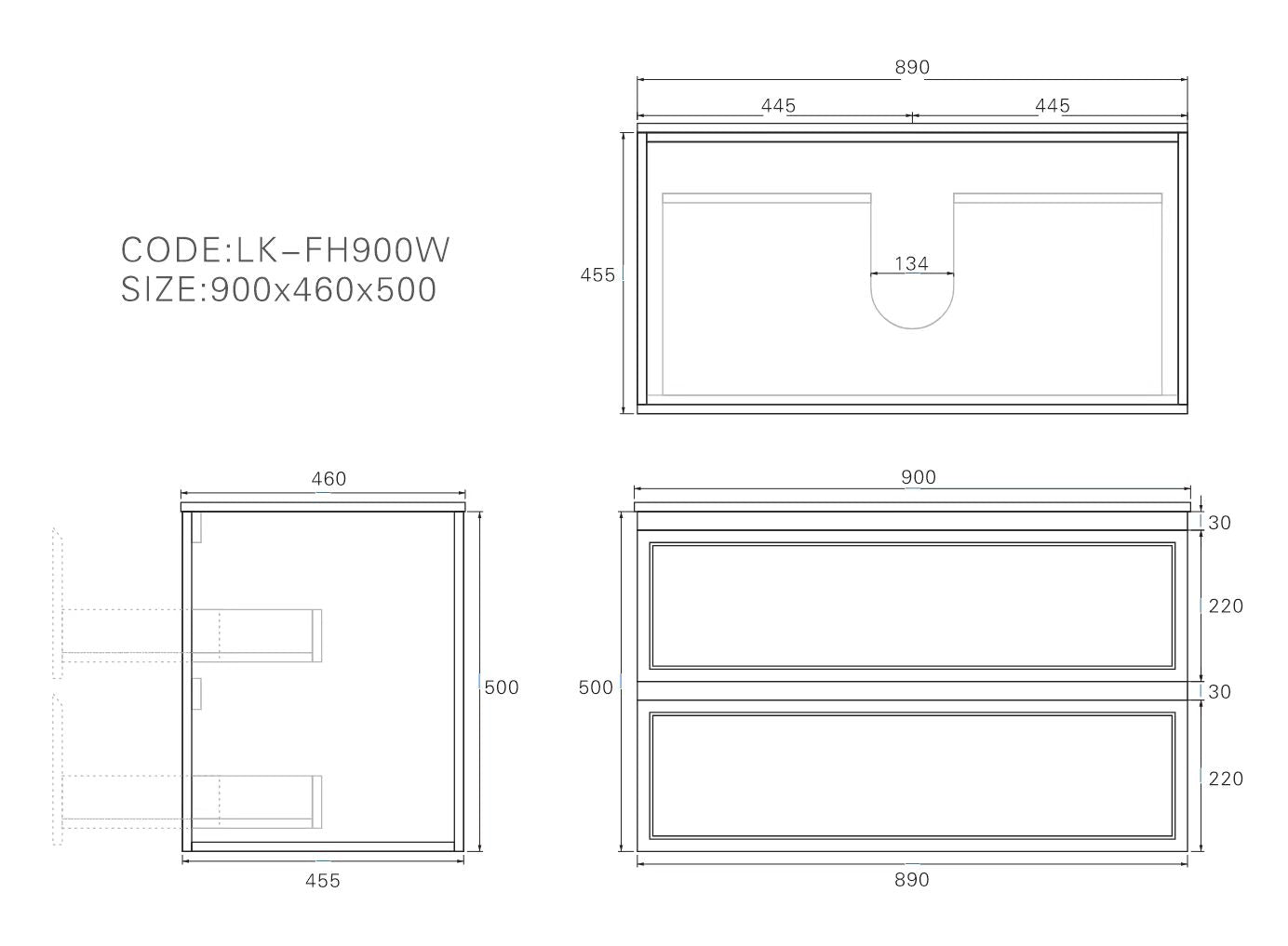 Hamilton Slim Matte White Vanity By Lukka