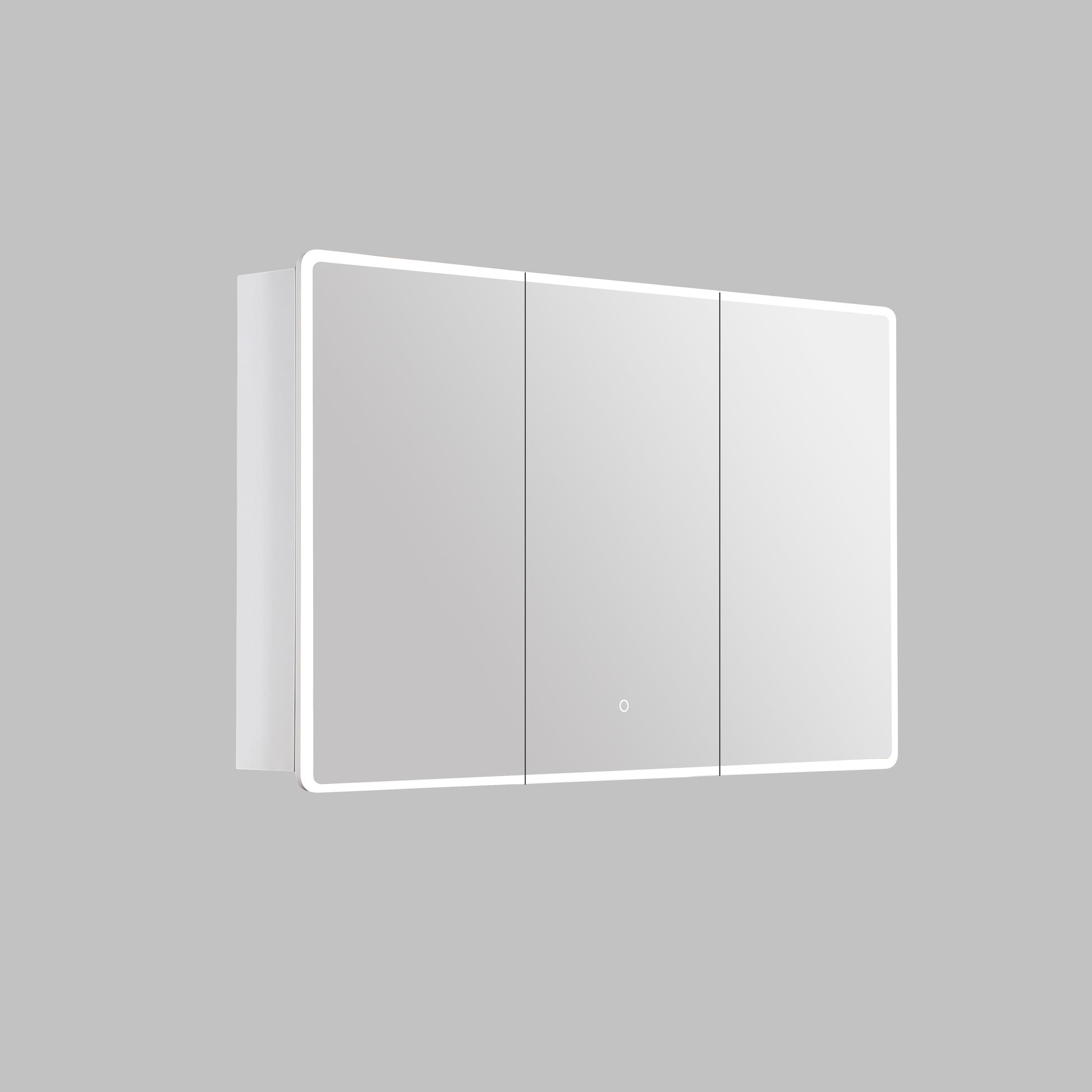Avola PVC LED Mirror Matte White Cabinet 1200mm Soft Close