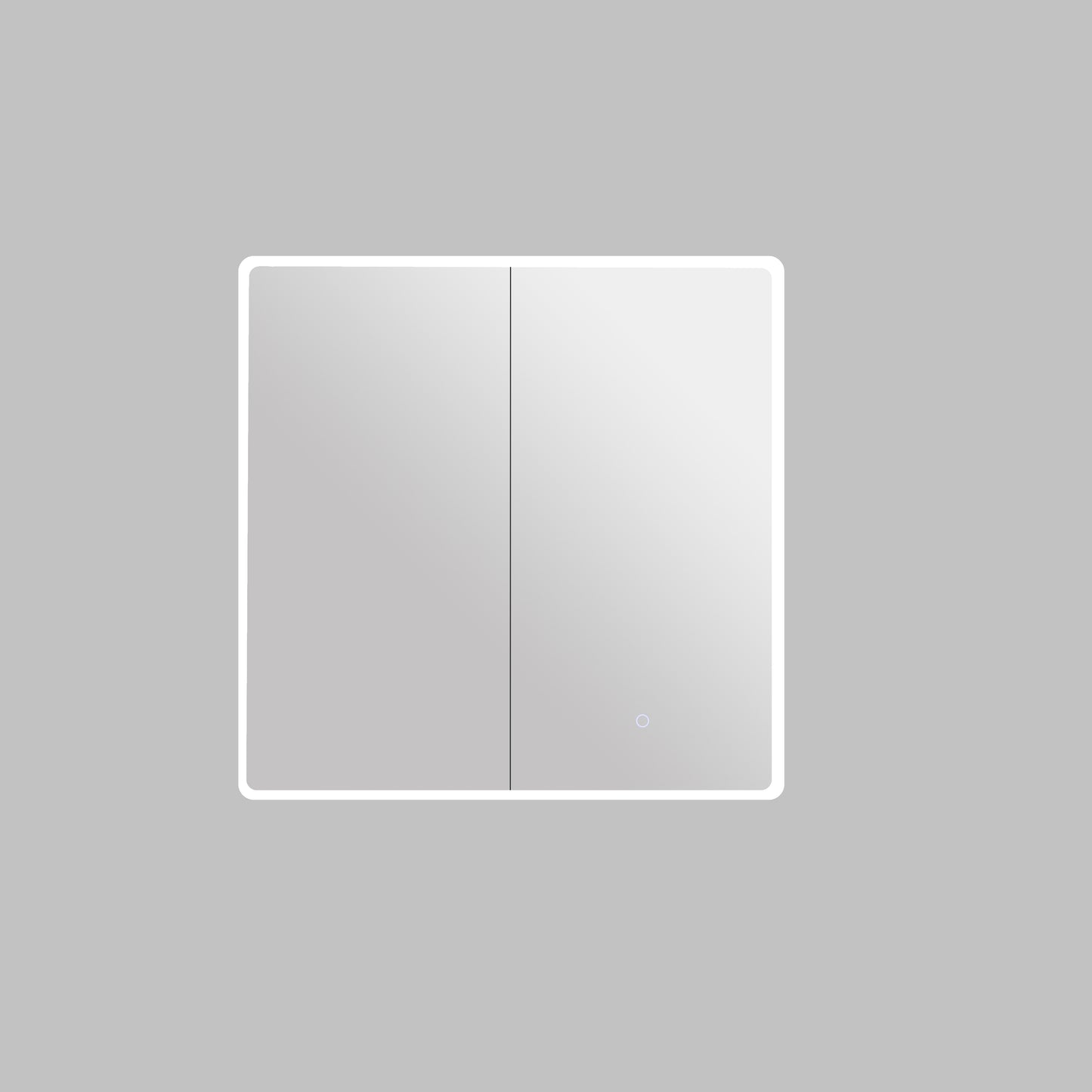 Avola PVC LED Mirror Cabinet Matte White 750mm 3-Color Light