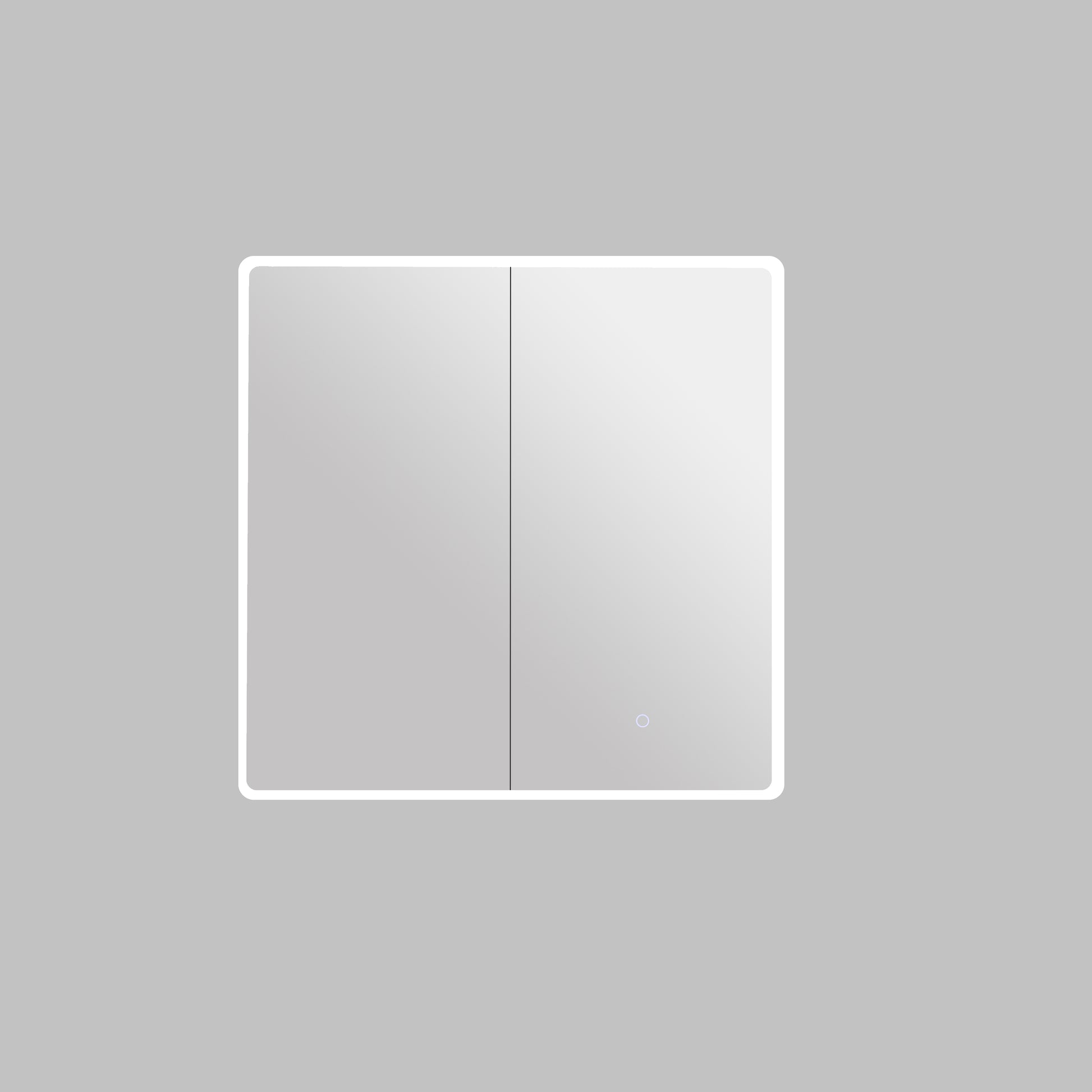 Avola PVC LED Mirror Cabinet Matte White 750mm 3-Color Light