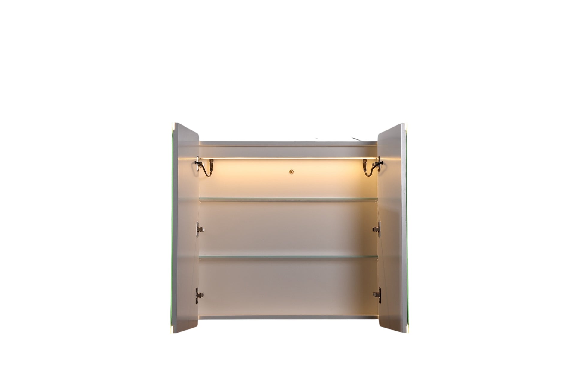 Avola PVC LED Mirror Cabinet Matte White 750mm 3-Color Light