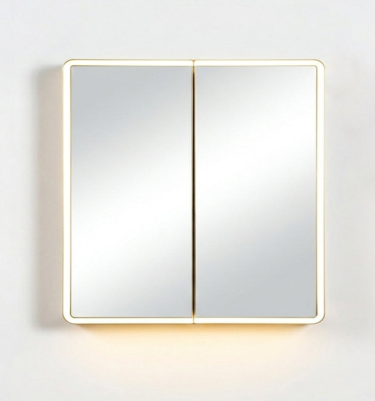 Avola PVC LED Mirror Cabinet Matte White 750mm 3-Color Light