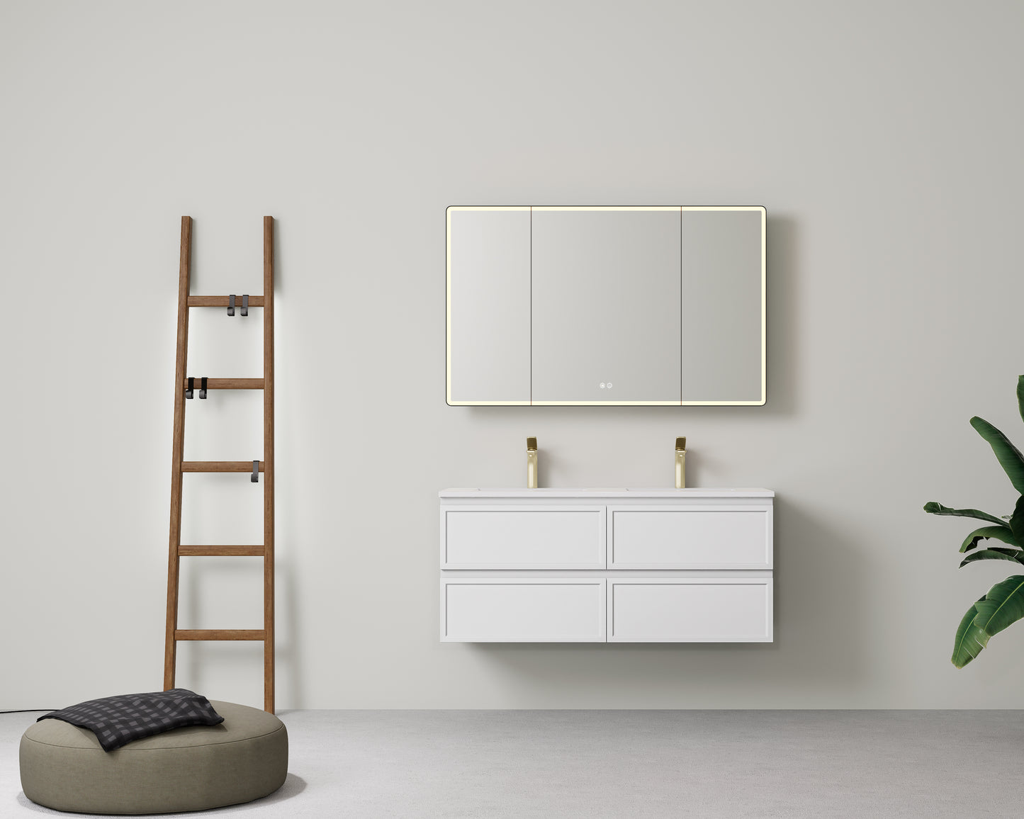 Hamilton Slim Matte White Vanity By Lukka