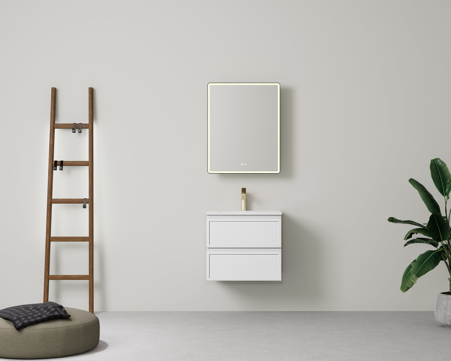 Hamilton Slim Matte White Vanity By Lukka