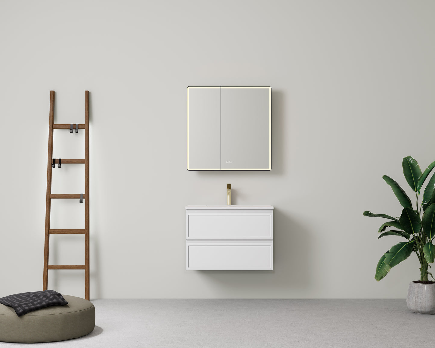 Hamilton Slim Matte White Vanity By Lukka