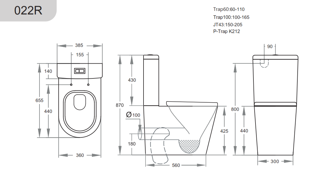 Mia Rimless Toilet Suite