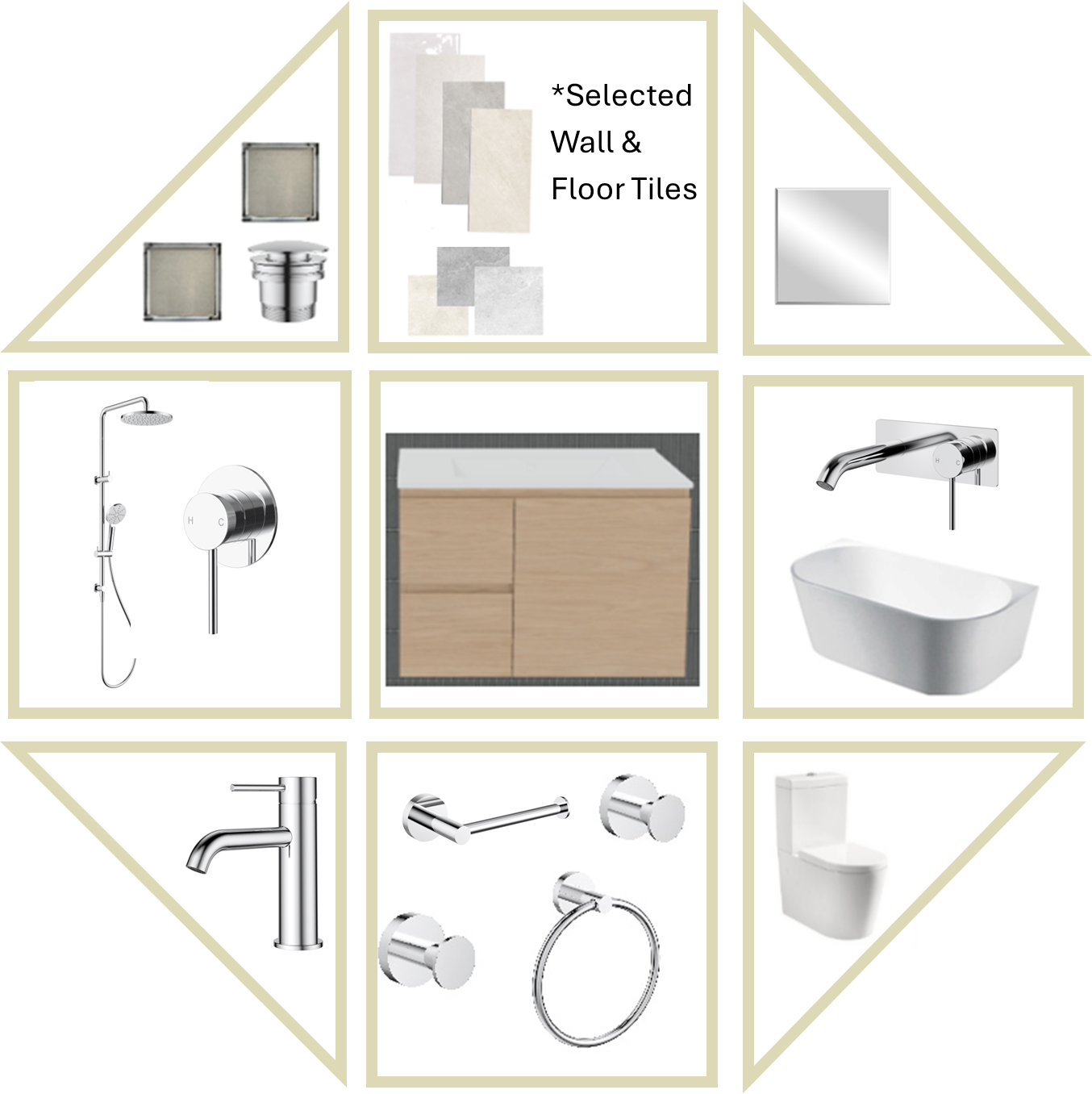 Mia SS Bathroom Package With Tiles