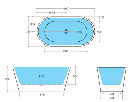 Charlotte Freestanding Bath