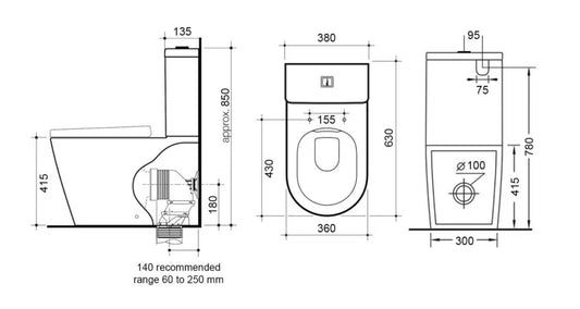 Ottavia Rimless Toilet Suite By Evara Bathware