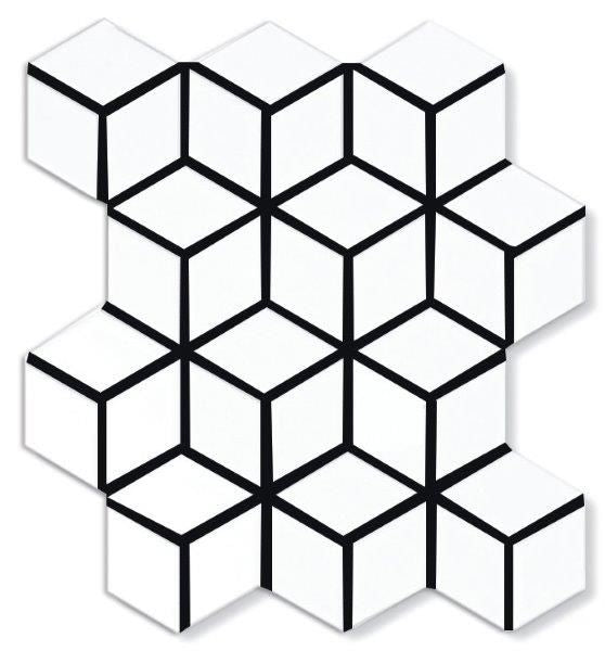 Cottage Diamond Cube Mosaic