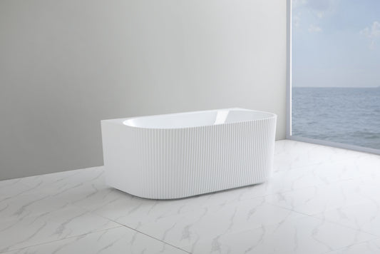Bari Groove Freestanding Bath
