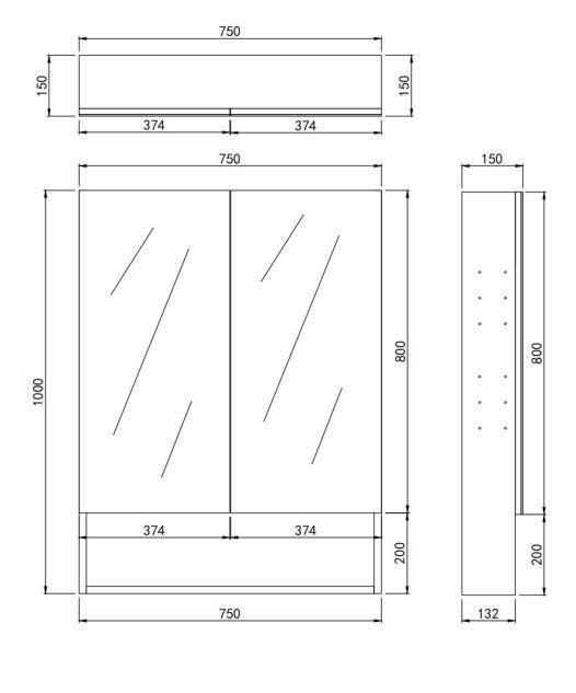 Clark Oak Mirror Cabinet By Lukka