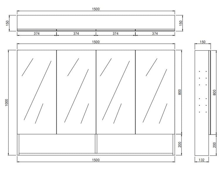 Clark Oak Mirror Cabinet By Lukka