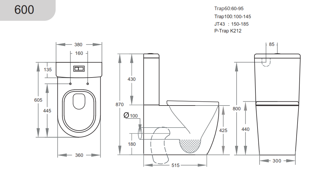 Mia Compact Toilet Suite